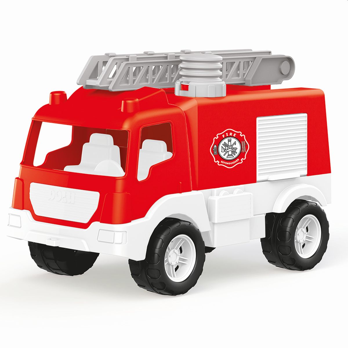 Feuerwehrauto Fahrzeug Spielzeugauto LKW 53cm Leiter Rot Wasserpumpe Neu 